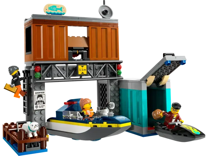 LEGO® City 60417 Policejní motorový člun a úkryt zlodějů