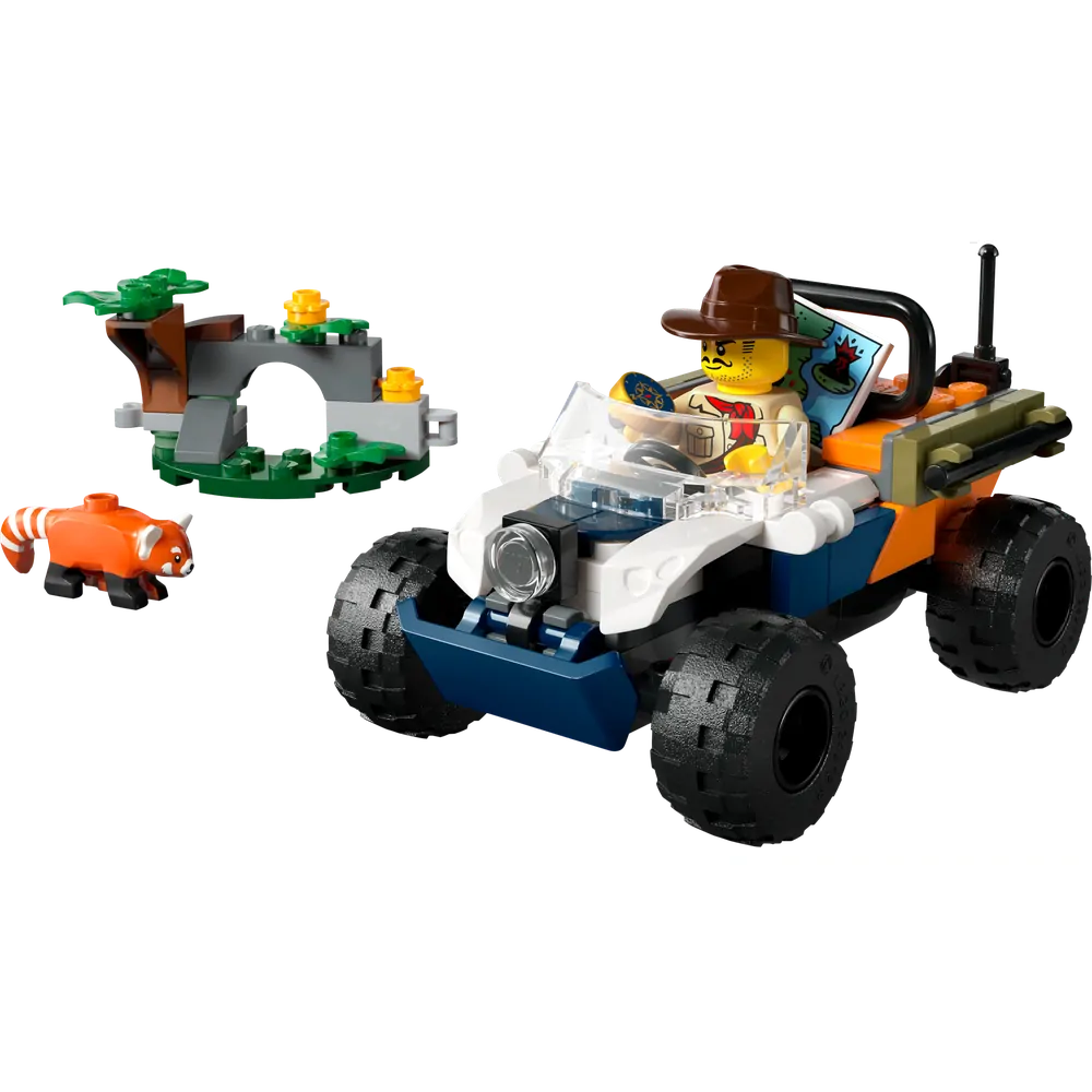 LEGO® City 60424 Čtyřkolka na průzkum džungle – mise panda červená