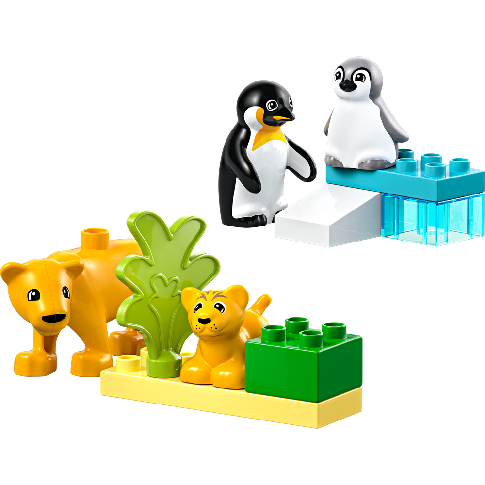 LEGO® DUPLO® 10442 Rodinky divokých zvířat: Tučňáci a lvi