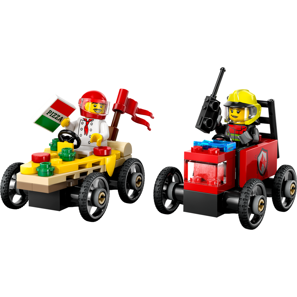 LEGO® City 60458 Závodní balíček: Rozvoz pizzy vs. hasičské auto