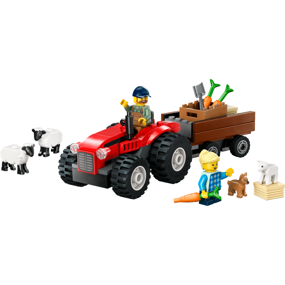 LEGO® City 60461 Červený traktor s přívěsem a ovcemi