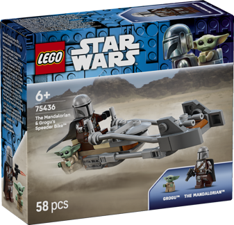 LEGO® Star Wars™ 75436 Mandalorian a Grogu a spídrová motorka