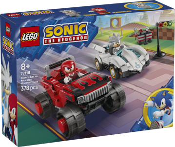 LEGO® Sonic The Hedgehog™ 77118 Silver a jeho auto vs. Knuckles a jeho monster truck