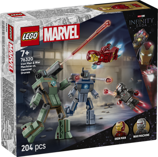 LEGO® ǀ Marvel Iron Man & War Machine vs. Hammer Drones Building Toy 76320