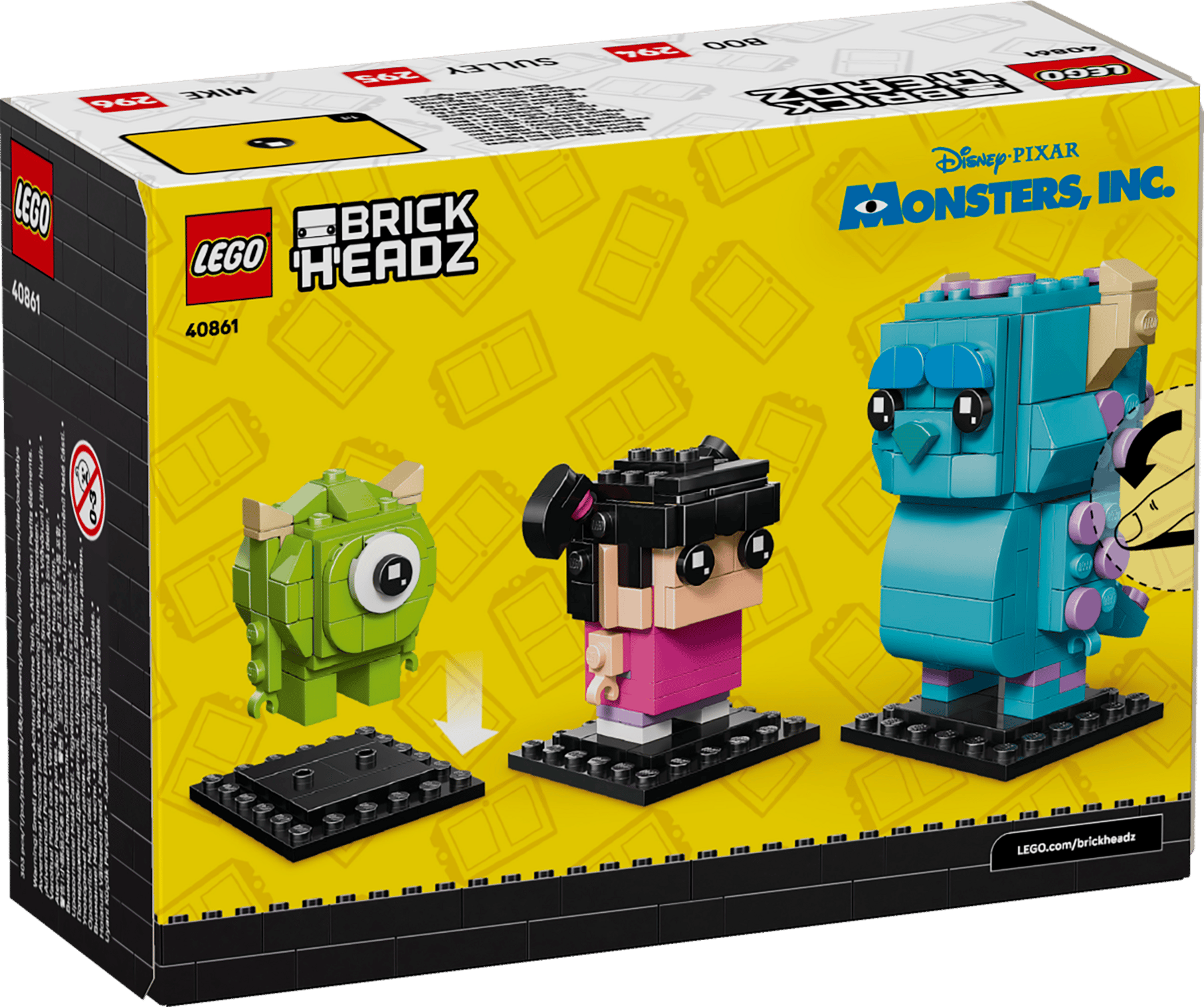 LEGO® BrickHeadz 40861 Figurky: Sulley, Mike a Boo