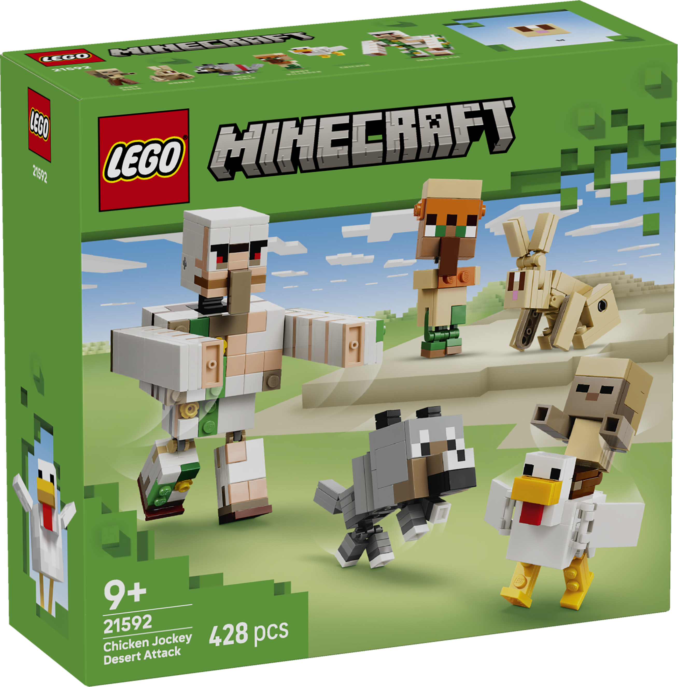 LEGO® Minecraft 21592 Kuřecí žokej a útok v poušti