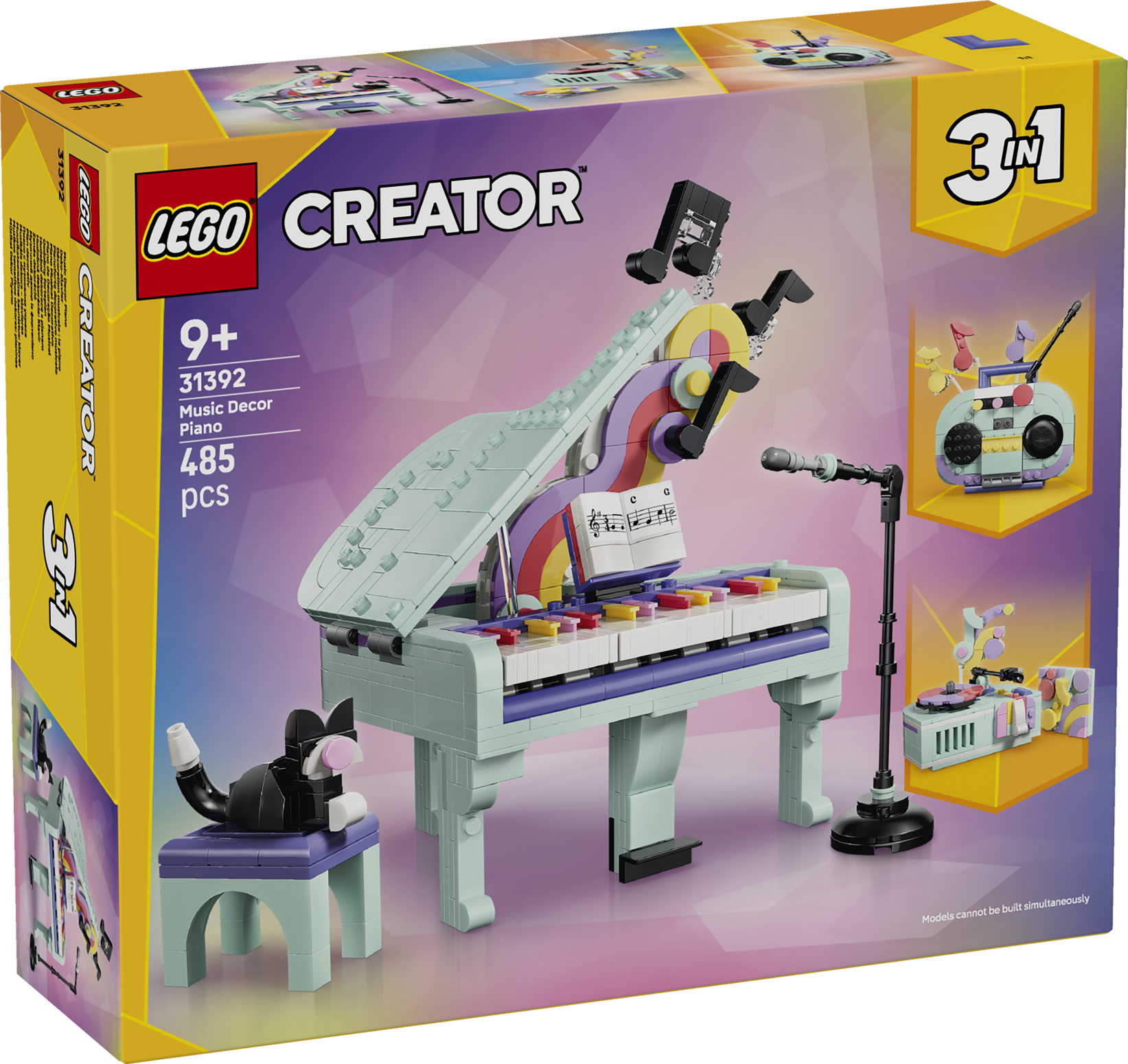 LEGO® Creator 31392 Hudební dekorace: Klavír s kočkou