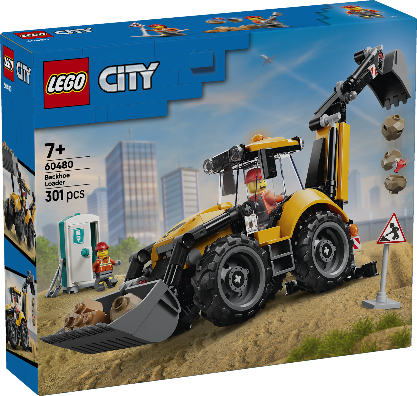 LEGO® City 60480 Žlutý nakladač s rypadlem