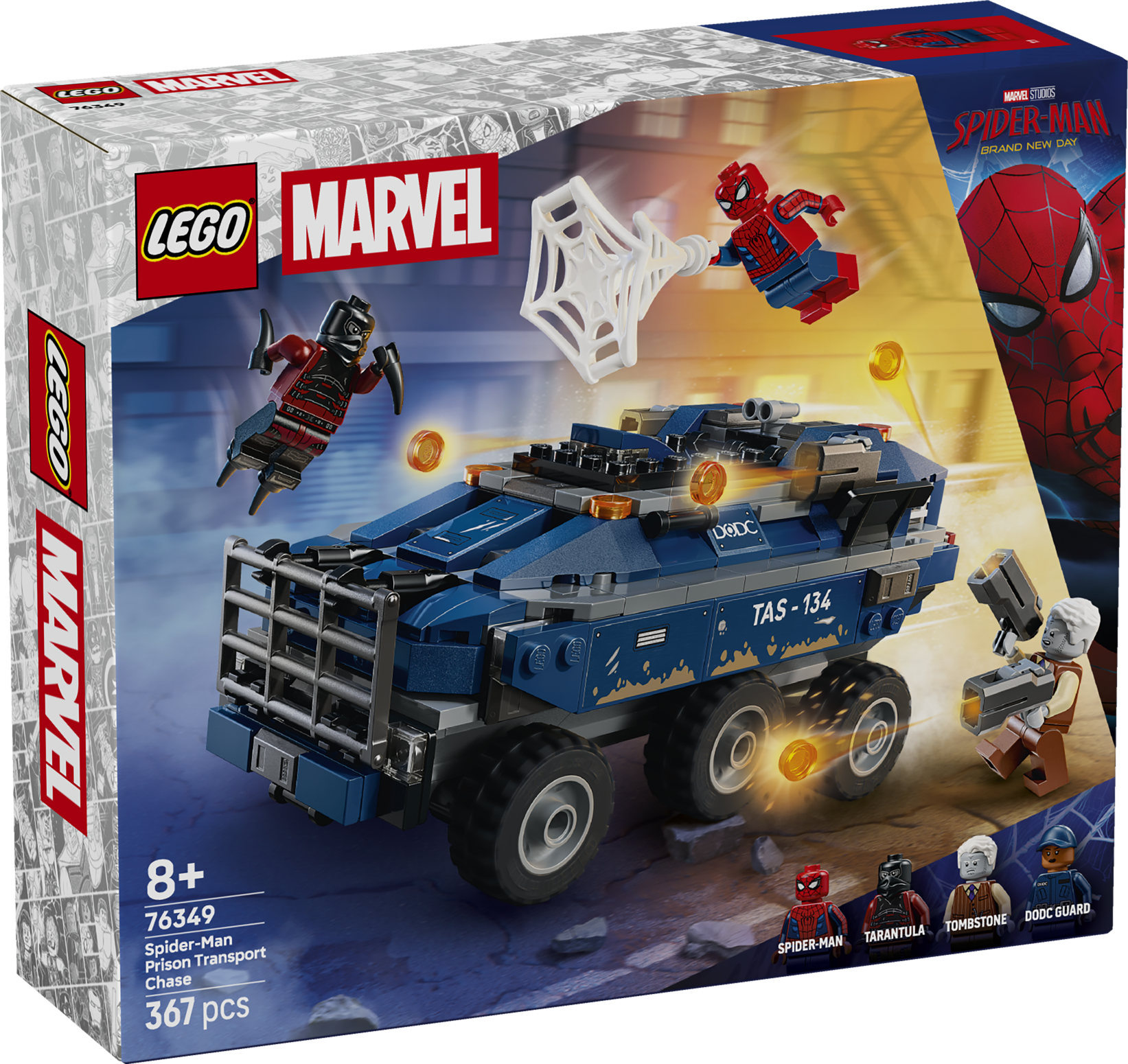 LEGO® SUPER HEROES 76349 Spider-Man a honička za vězeňským transportérem