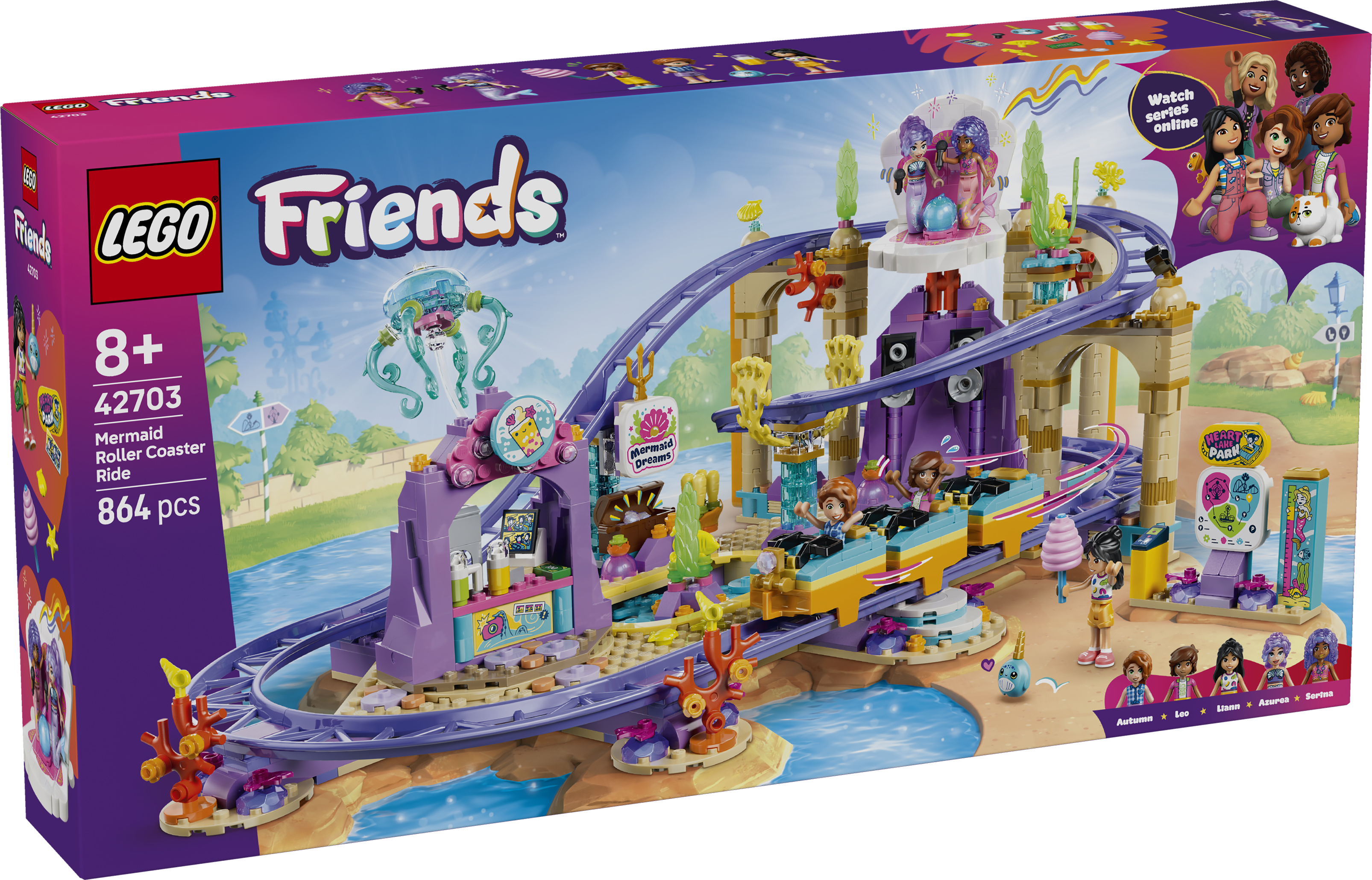 LEGO® Friends 42703 Jízda na horské dráze s mořskými pannami