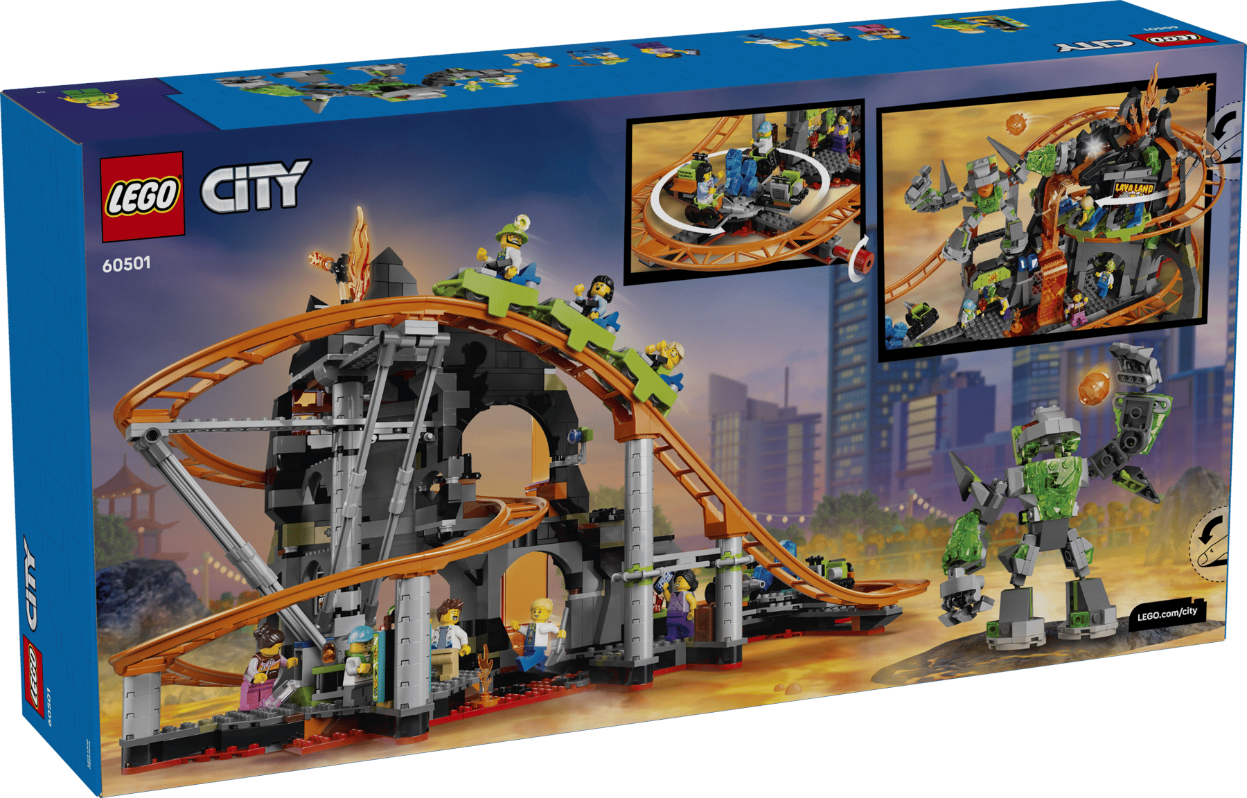 LEGO® 60501 CITY Zábavní park Lava Land s horskou dráhou