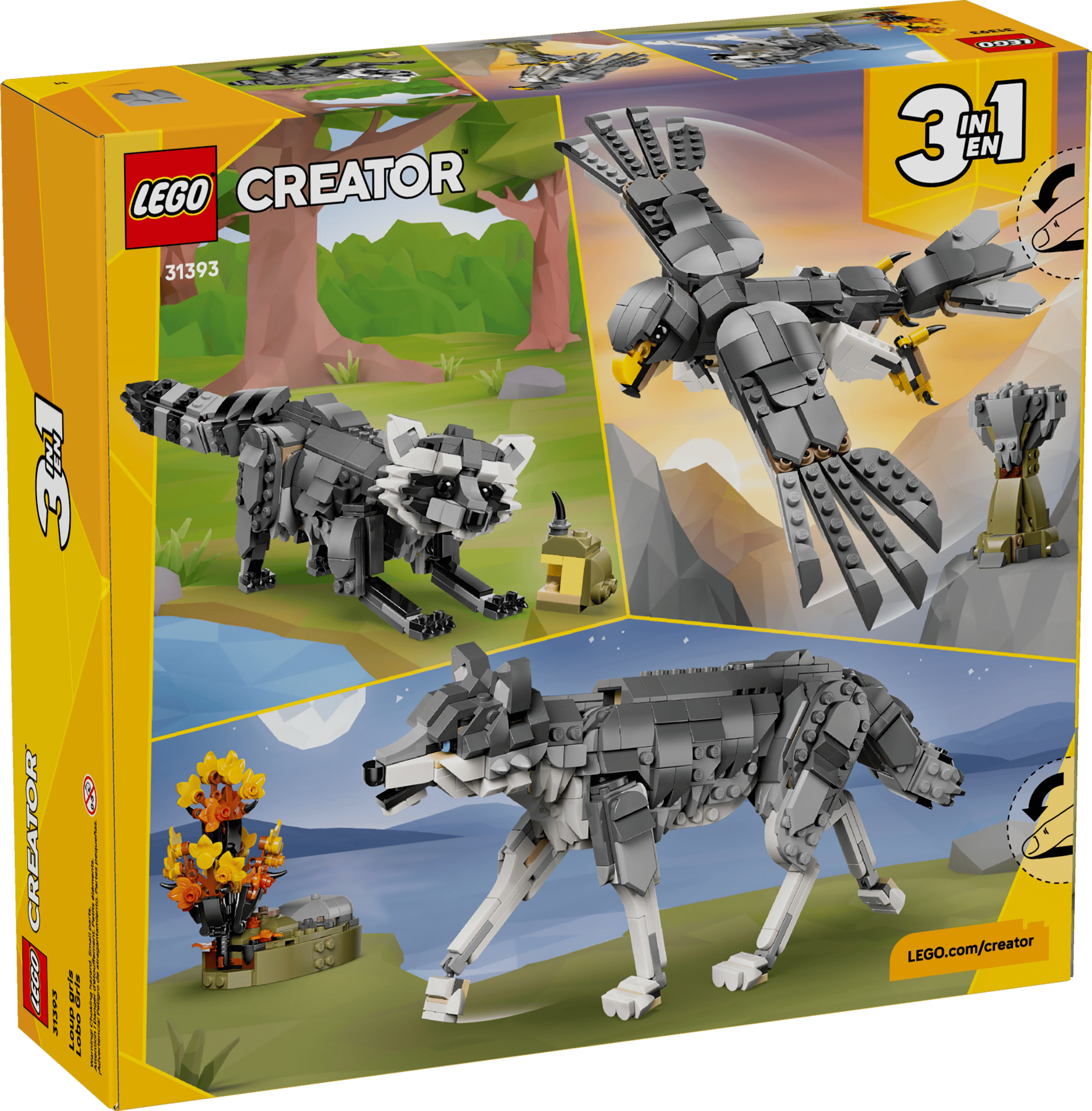LEGO® CREATOR 31393 Lesní zvířata: Šedý vlk