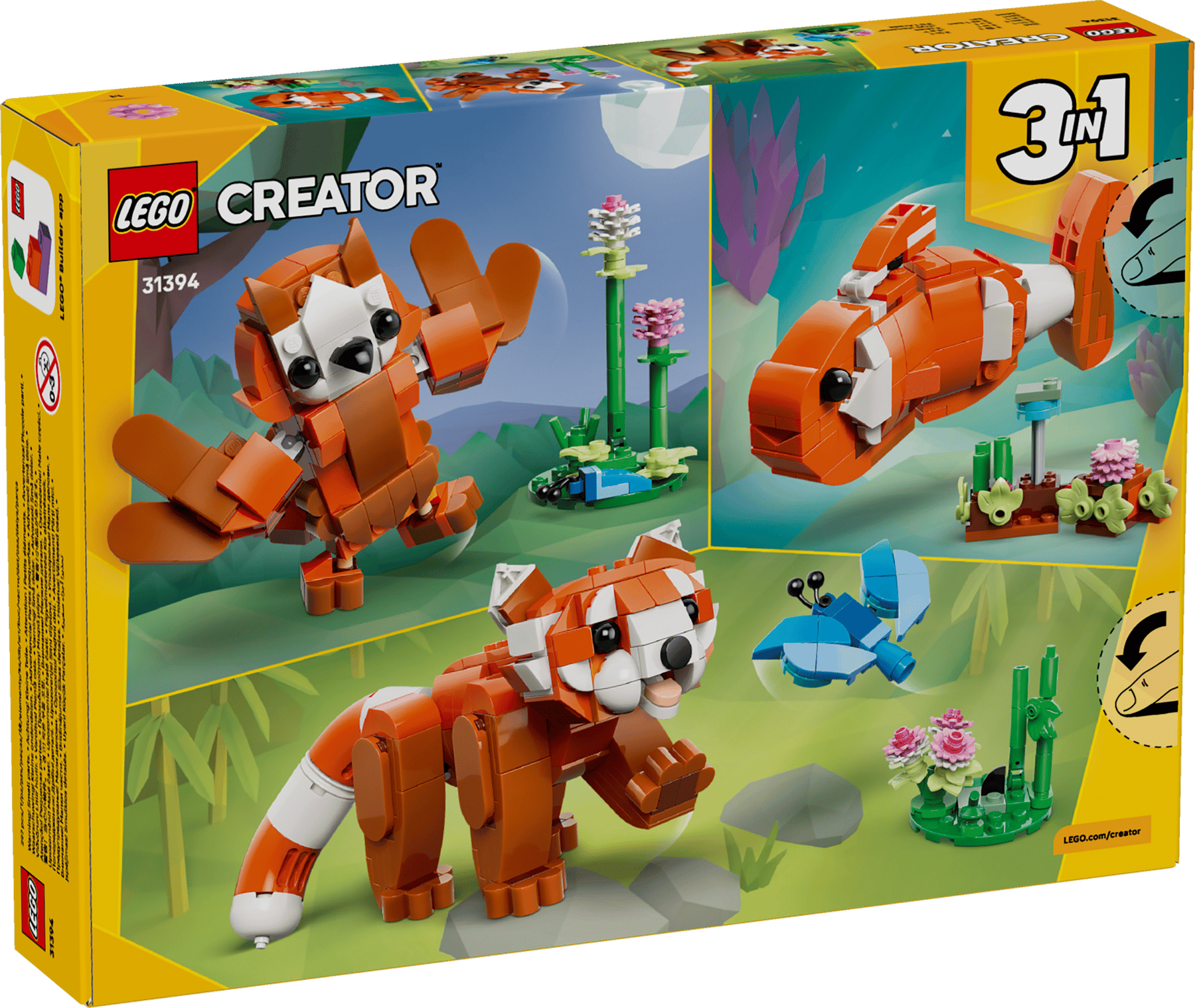 LEGO® Creator 31394 Roztomilá zvířátka: Panda červená