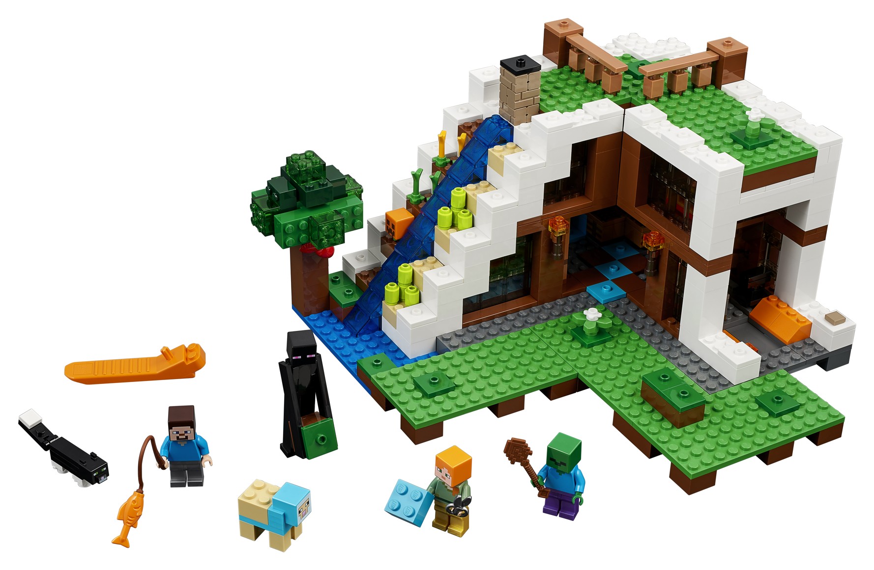 LEGO® Minecraft™ 21134 Základna ve vodopádu