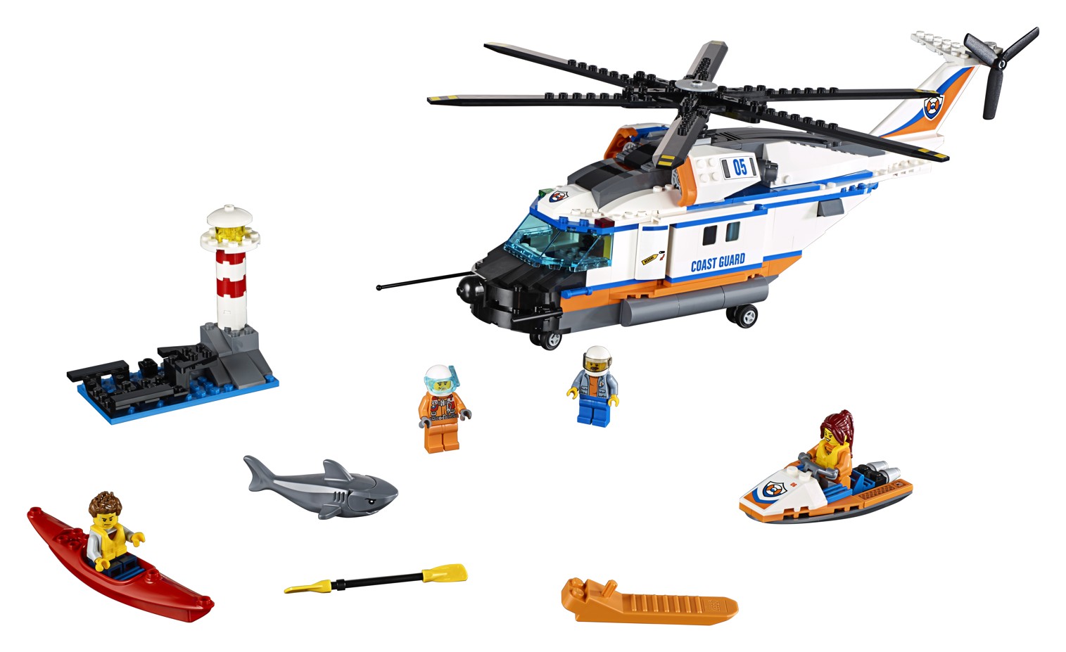 LEGO CITY 60166 Výkonná záchranářská helikoptéra