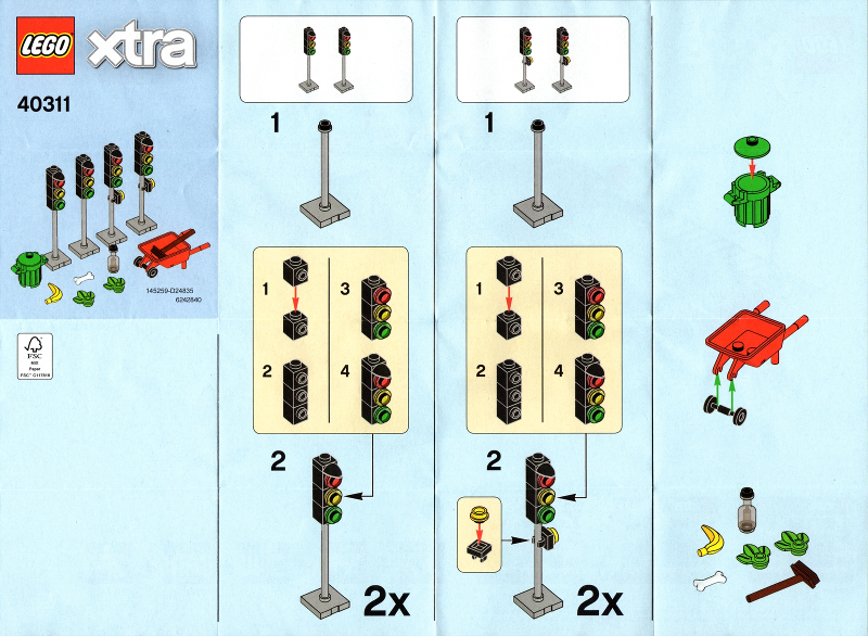 Lego xtra 40311 Doplňkové dílky Semafory