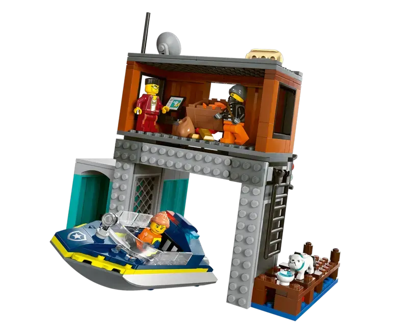 LEGO® City 60417 Policejní motorový člun a úkryt zlodějů