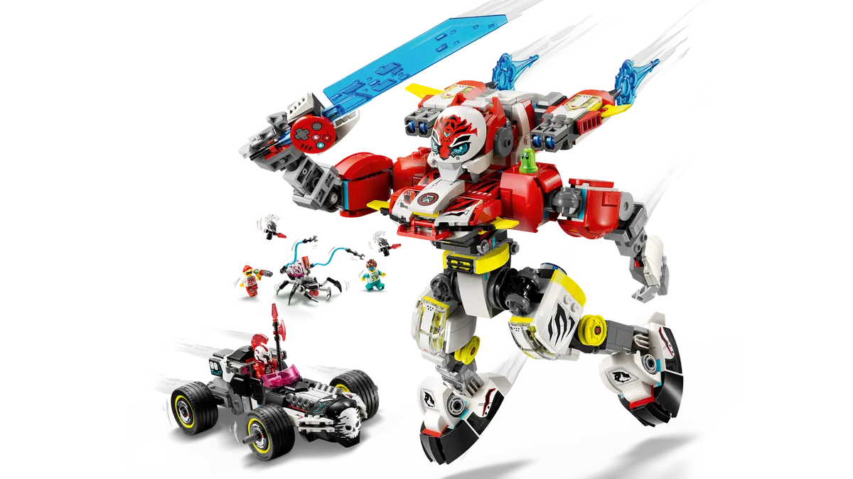 LEGO® DREAMZzz™ 71497 Cooperův tygří robot a Zerův hot rod