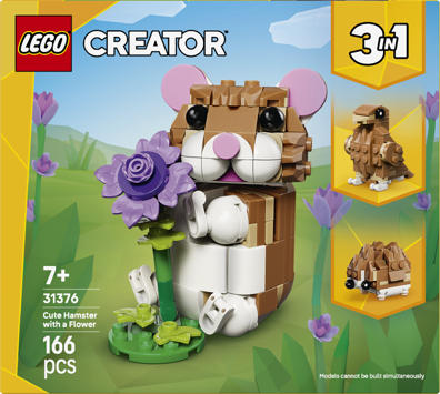 LEGO® Creator 3 v 1 31376 Roztomilý křeček s květinou