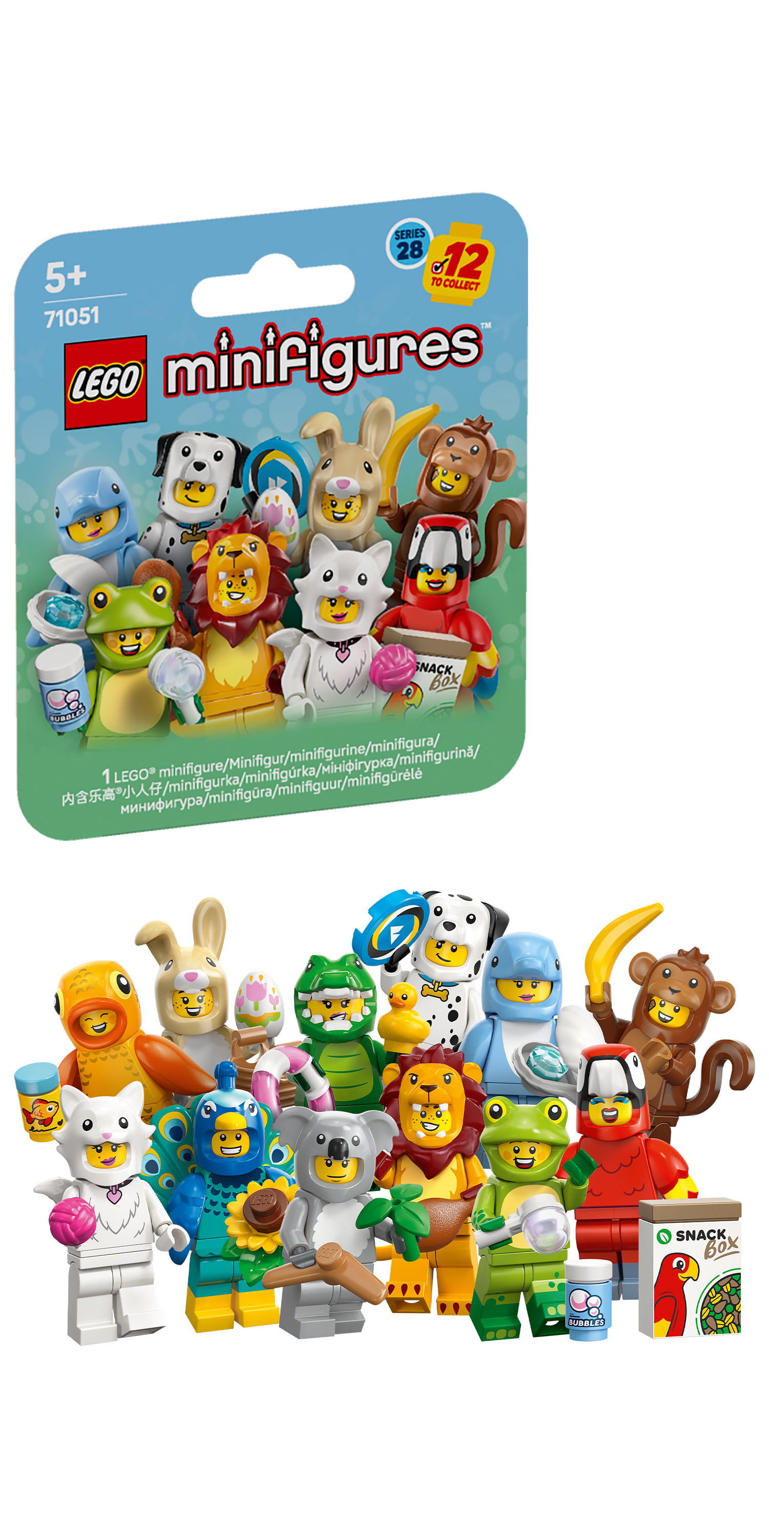 LEGO® 71051 - 28. série Kostýmy zvířat - 1 ks náhodná figurka