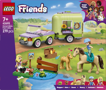 LEGO® Friends 42695 Přívěs s koněm a hříbětem