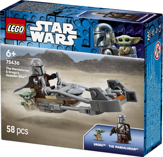 LEGO® Star Wars™ 75436 Mandalorian a Grogu a spídrová motorka