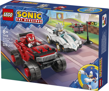 LEGO® Sonic The Hedgehog™ 77118 Silver a jeho auto vs. Knuckles a jeho monster truck