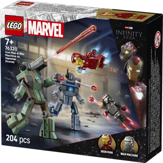 LEGO® ǀ Marvel Iron Man & War Machine vs. Hammer Drones Building Toy 76320