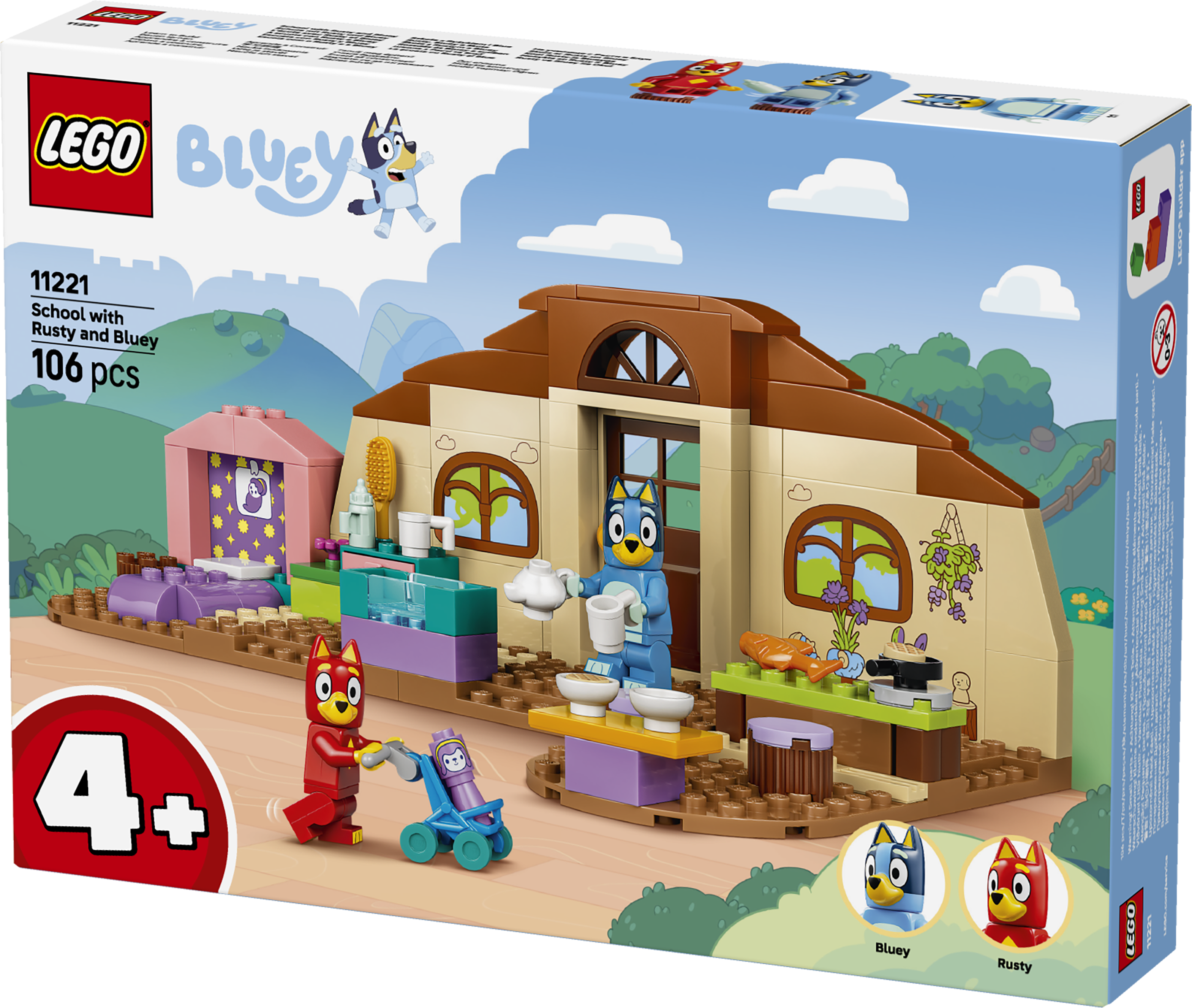 LEGO® Bluey 11221 Rusty, Bluey a škola