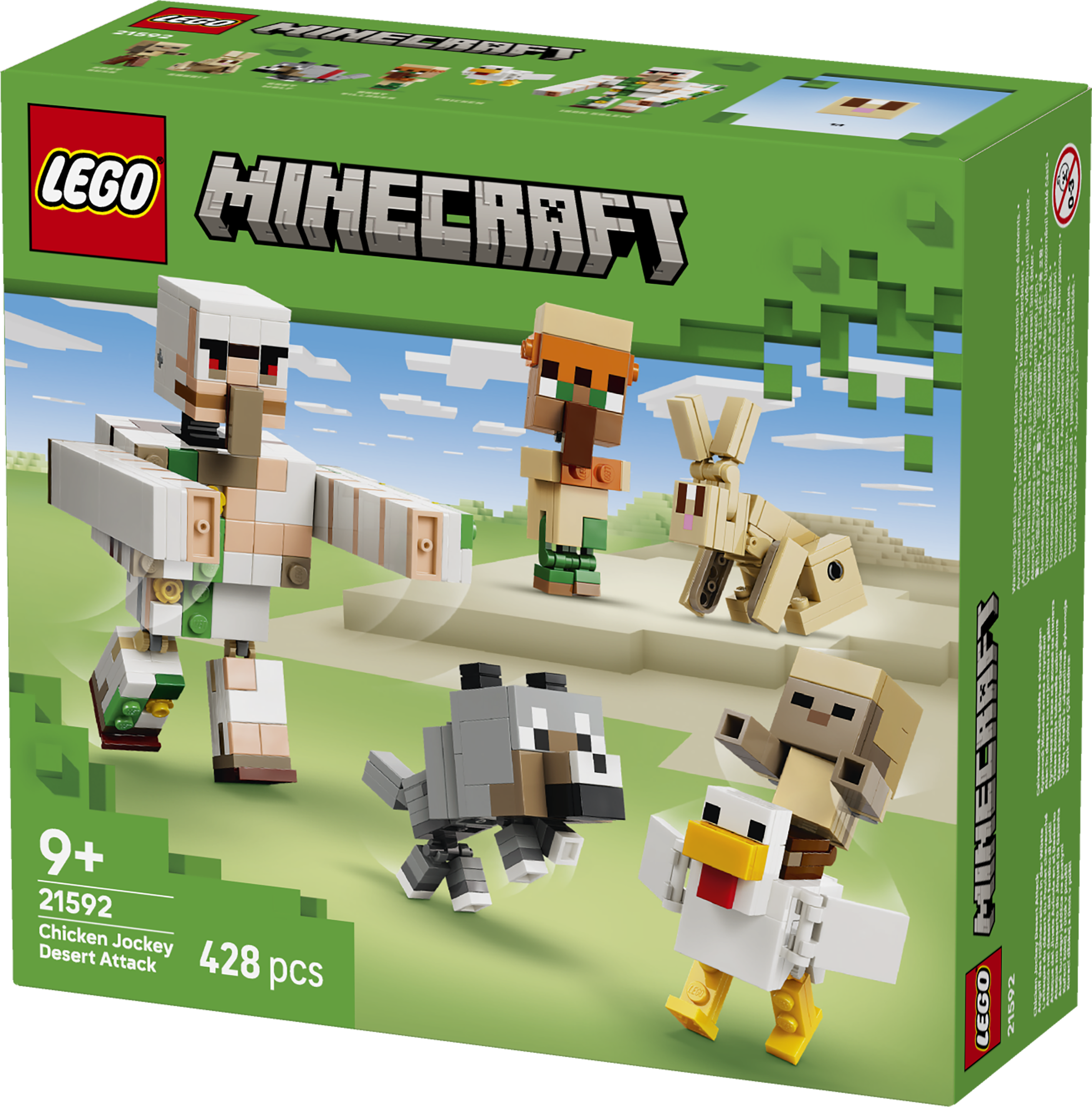 LEGO® Minecraft 21592 Kuřecí žokej a útok v poušti