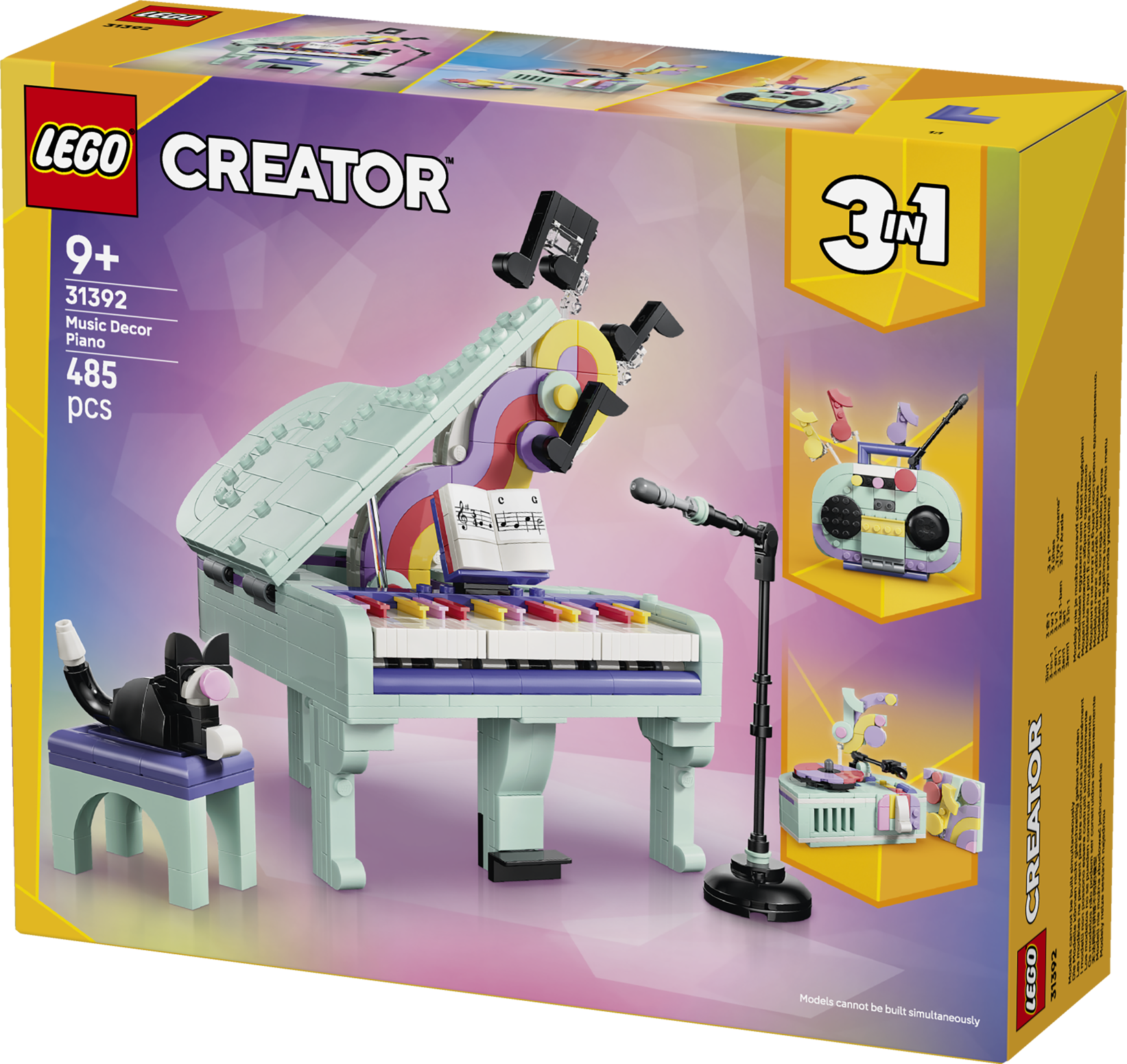 LEGO® Creator 31392 Hudební dekorace: Klavír s kočkou