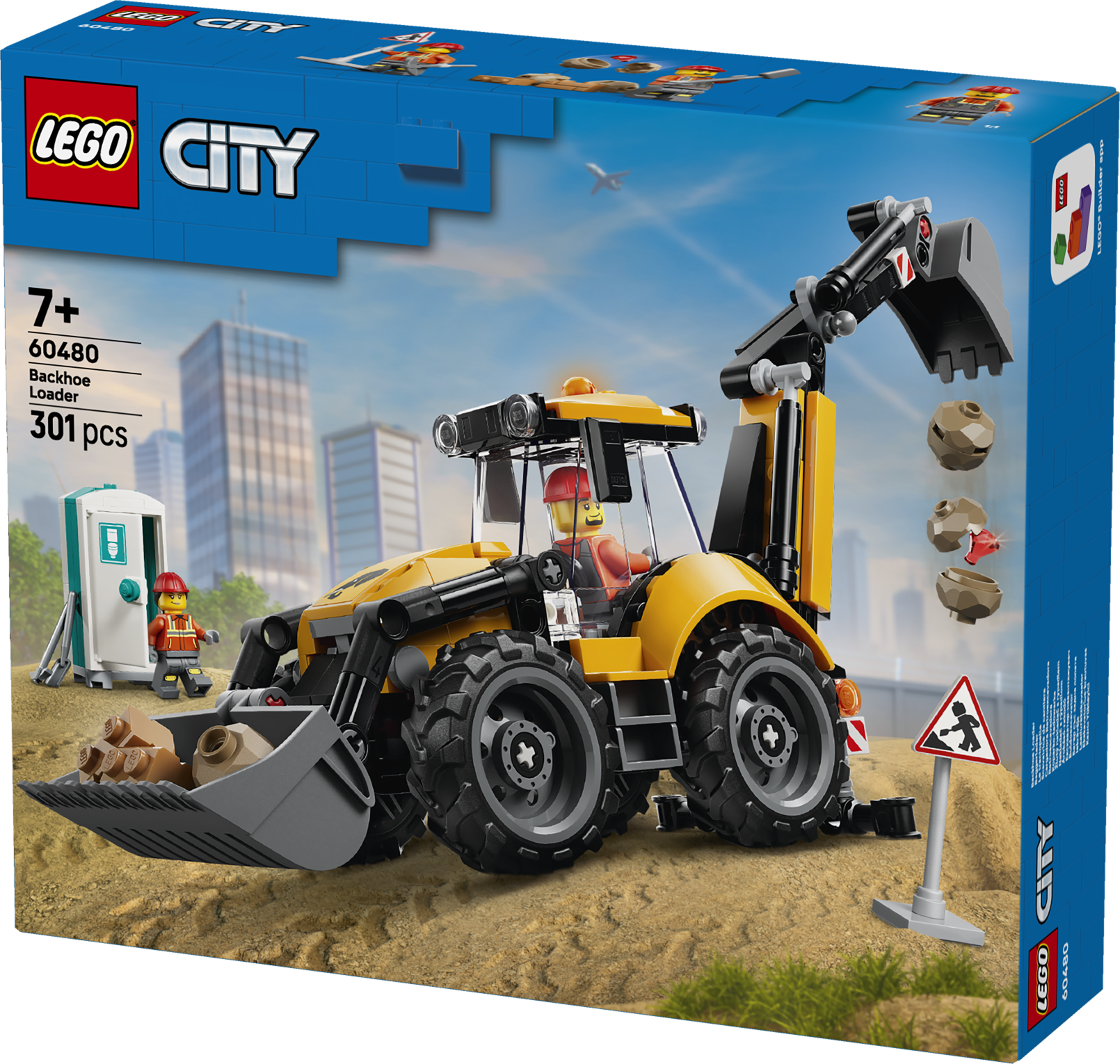 LEGO® City 60480 Žlutý nakladač s rypadlem