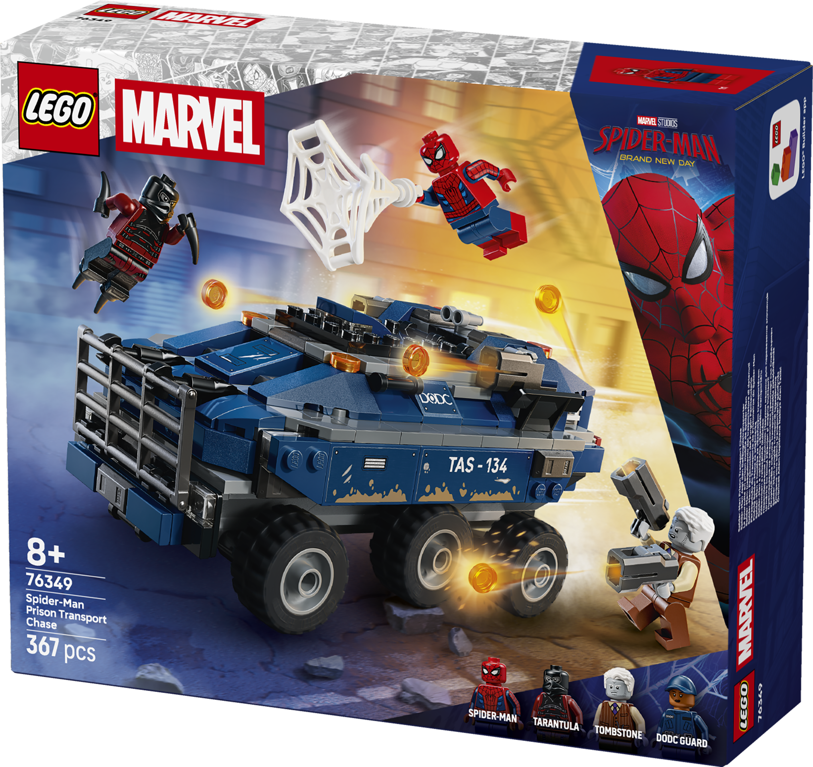 LEGO® SUPER HEROES 76349 Spider-Man a honička za vězeňským transportérem