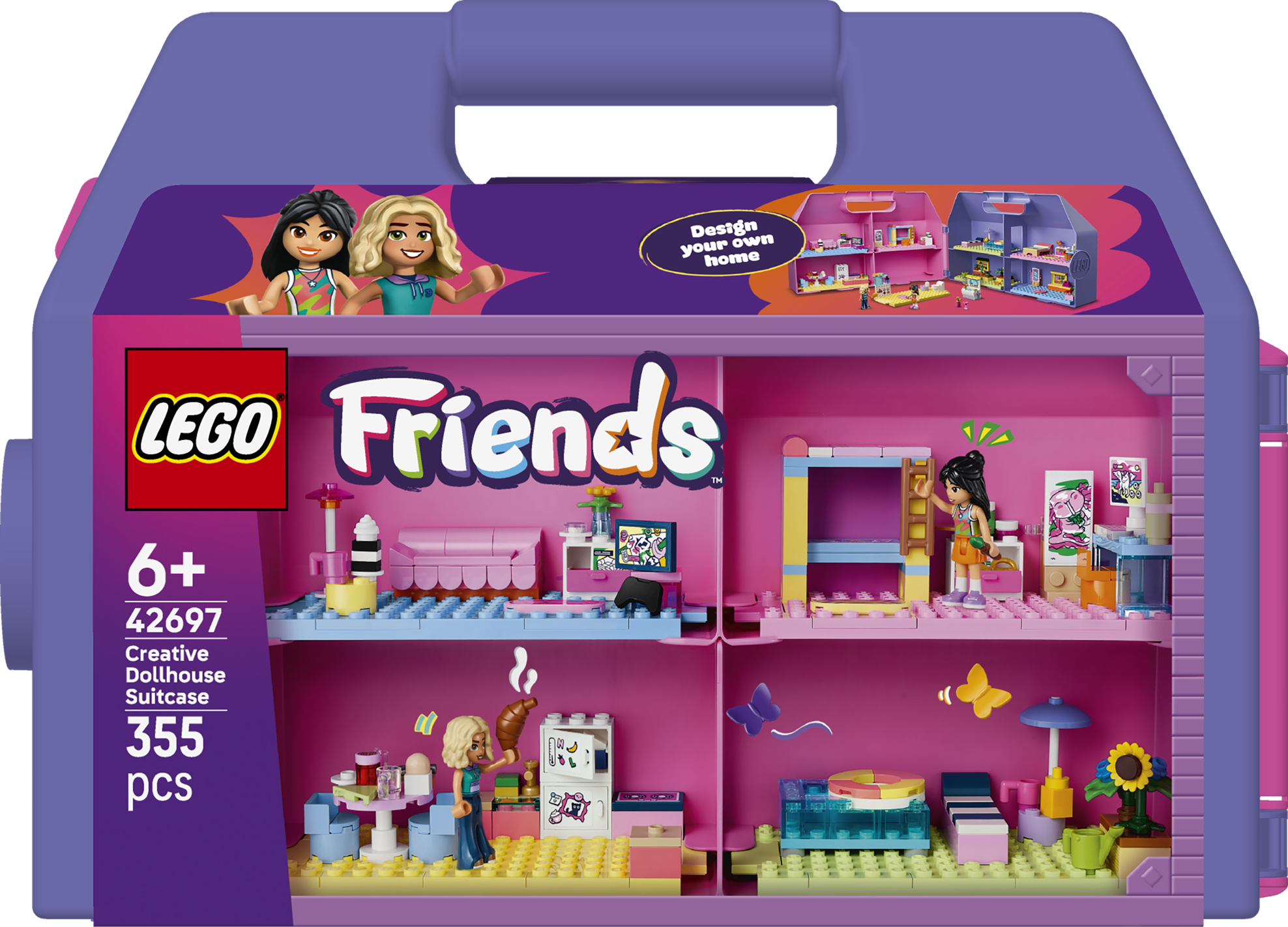 LEGO® Friends 42697 Kreativní kufřík a domek pro panenky