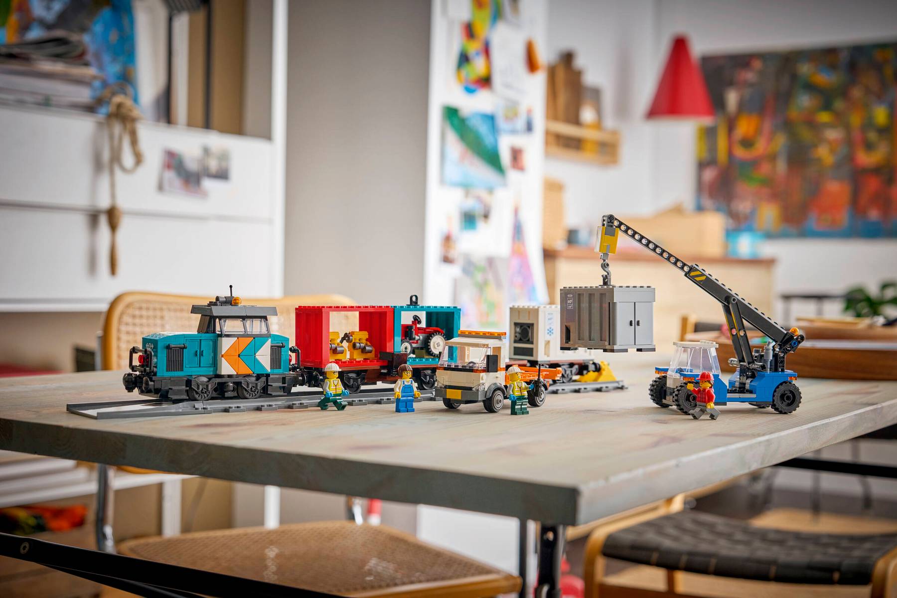 LEGO® City 60509 Přístavní nákladní vlak s jeřábem a náklaďákem