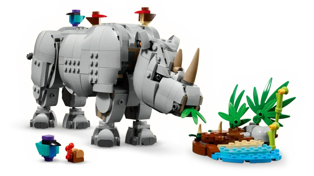 LEGO® 31171 CREATOR Divoká zvířata: Majestátní nosorožec s ptáčky