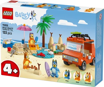 LEGO® Bluey 11202 Bluey a rodinný výlet autem na pláž