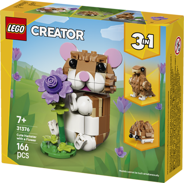 LEGO® Creator 3 v 1 31376 Roztomilý křeček s květinou