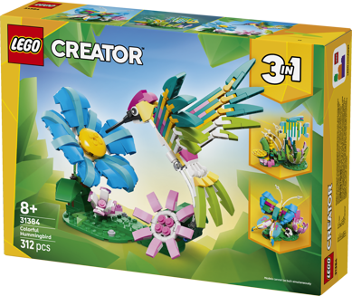 LEGO® Creator 3 v 1 31384 Divoká zvířata: Barevný kolibřík