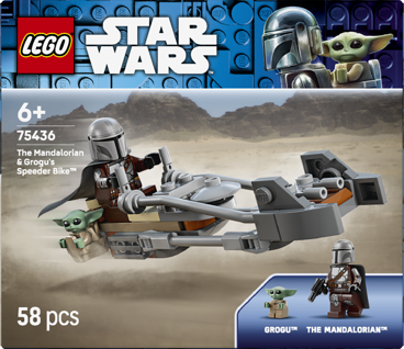 LEGO® Star Wars™ 75436 Mandalorian a Grogu a spídrová motorka