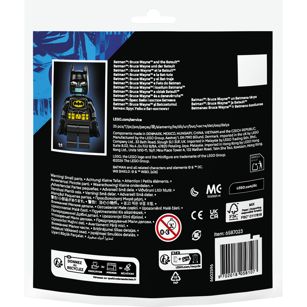 LEGO® DC Batman™ 30726 Batman™: Bruce Wayne™ a oblek Batsuit™