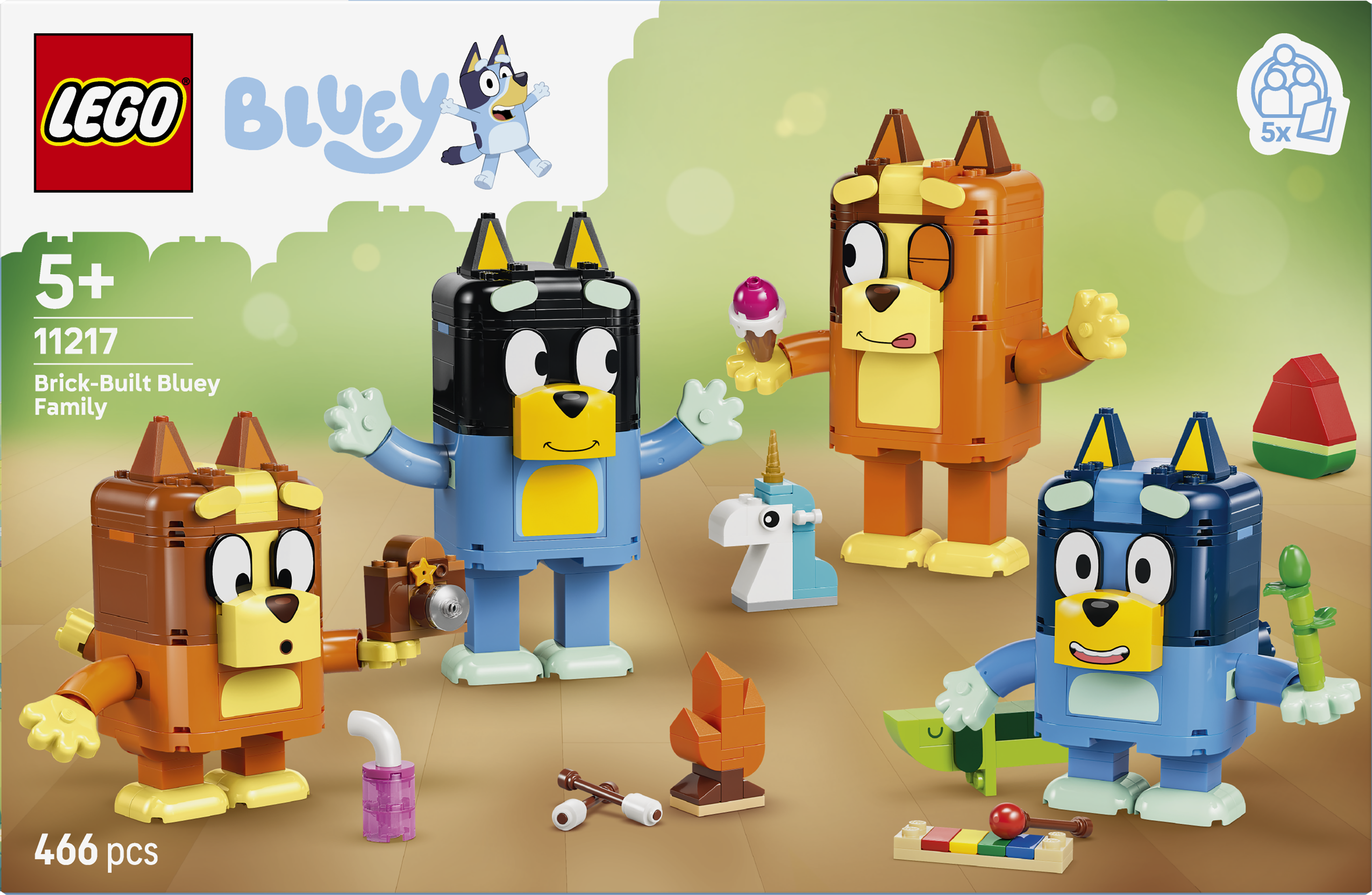 LEGO® Bluey 11217 Bluey a její rodinka z kostek