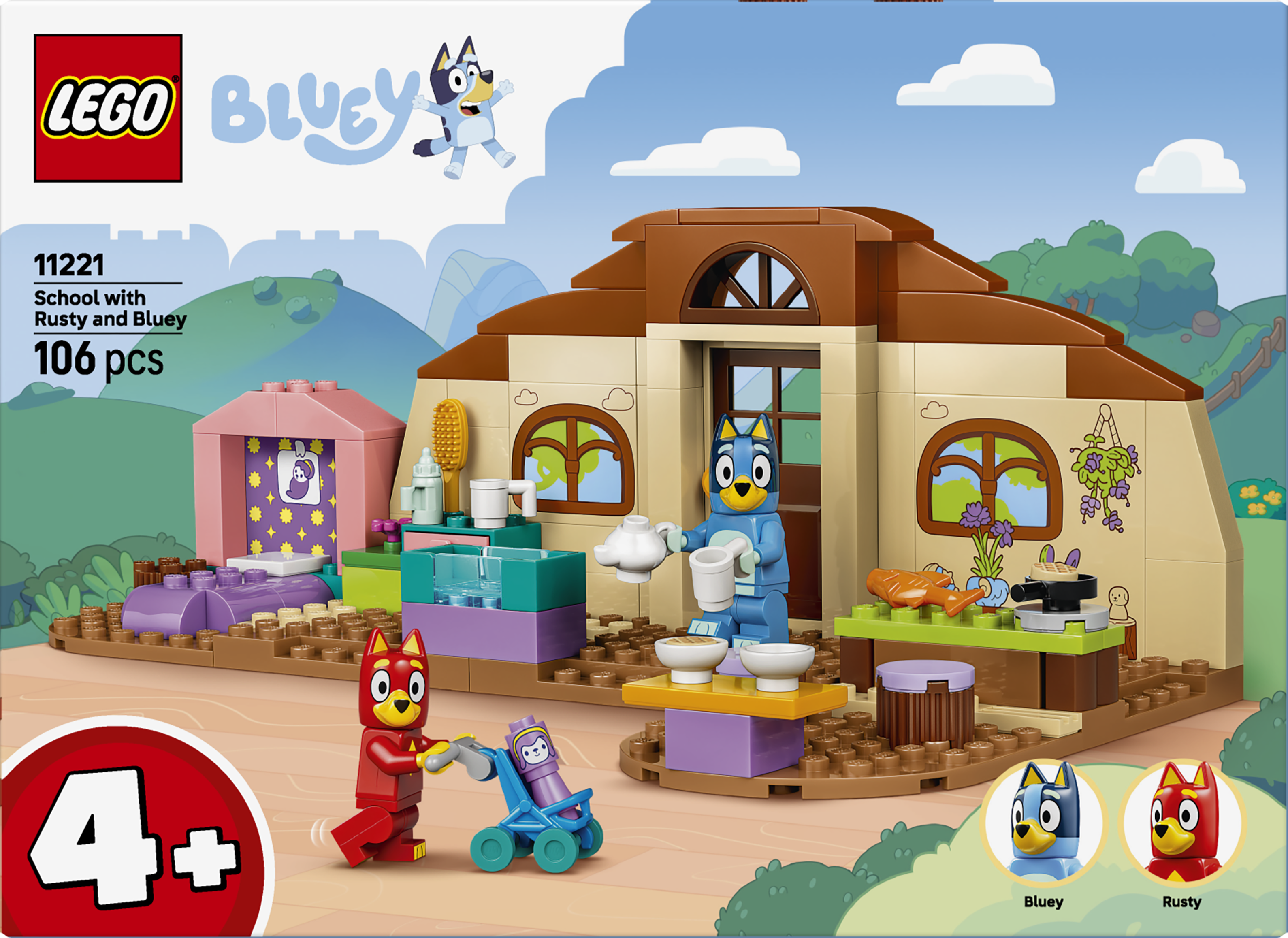 LEGO® Bluey 11221 Rusty, Bluey a škola