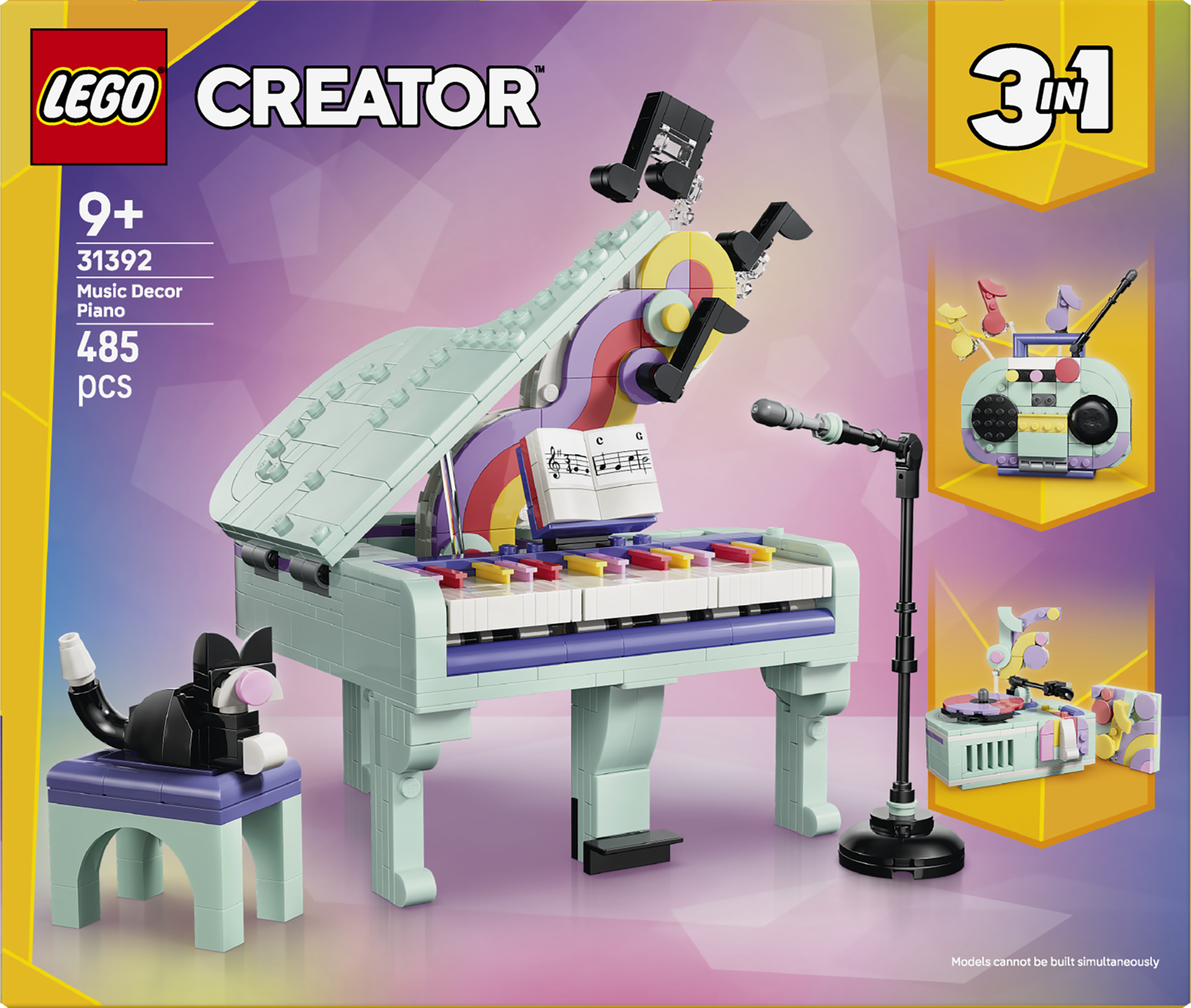 LEGO® Creator 31392 Hudební dekorace: Klavír s kočkou