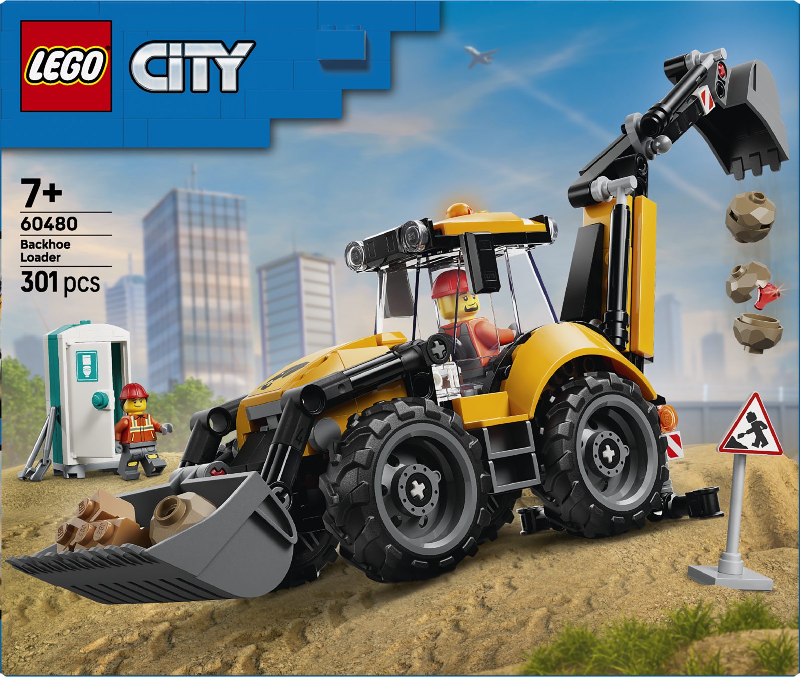 LEGO® City 60480 Žlutý nakladač s rypadlem