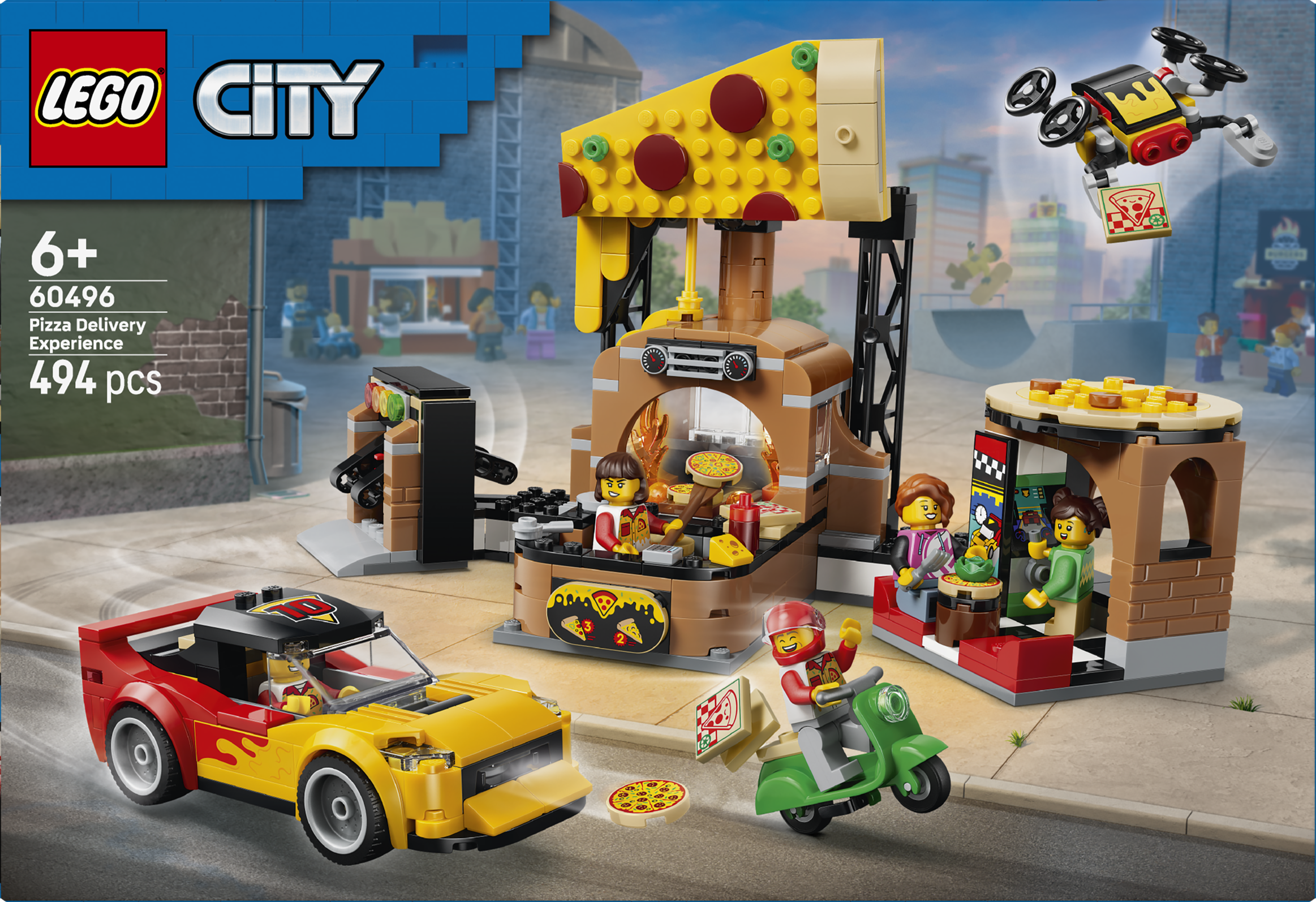 LEGO® City 60496 Rozvoz pizzy a vozidla