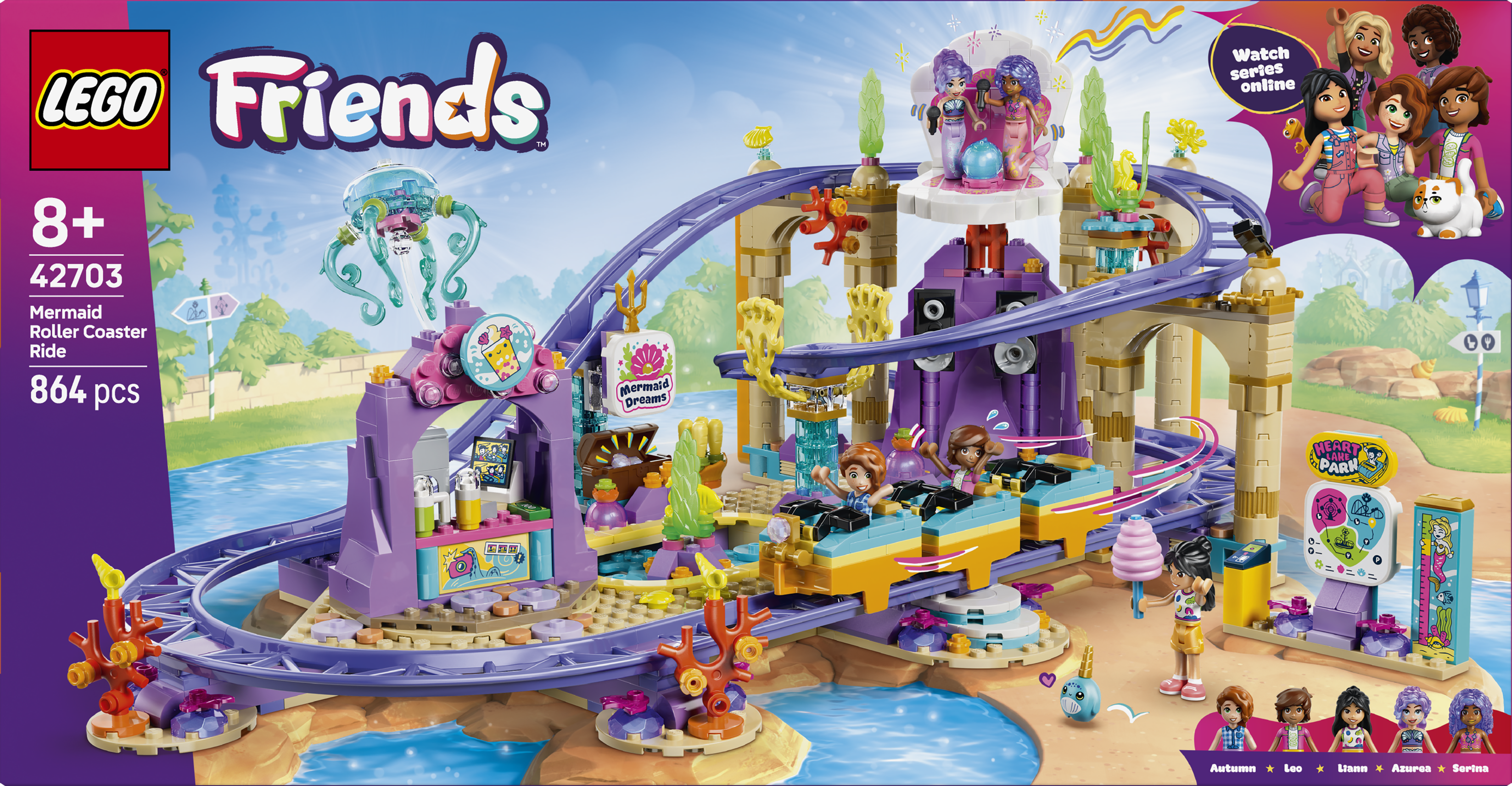 LEGO® Friends 42703 Jízda na horské dráze s mořskými pannami