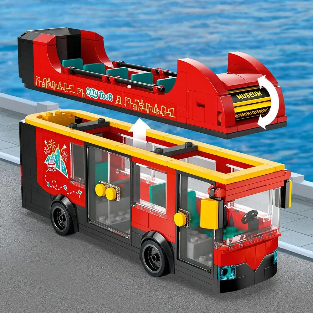 LEGO® City 60407 Červený dvoupodlažní vyhlídkový autobus