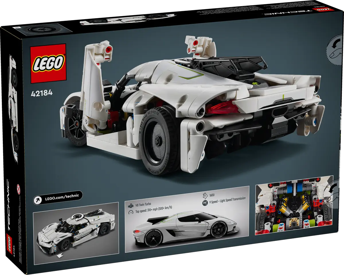 LEGO® Technic 42184 Bílé hyperauto Koenigsegg Jesko Absolut