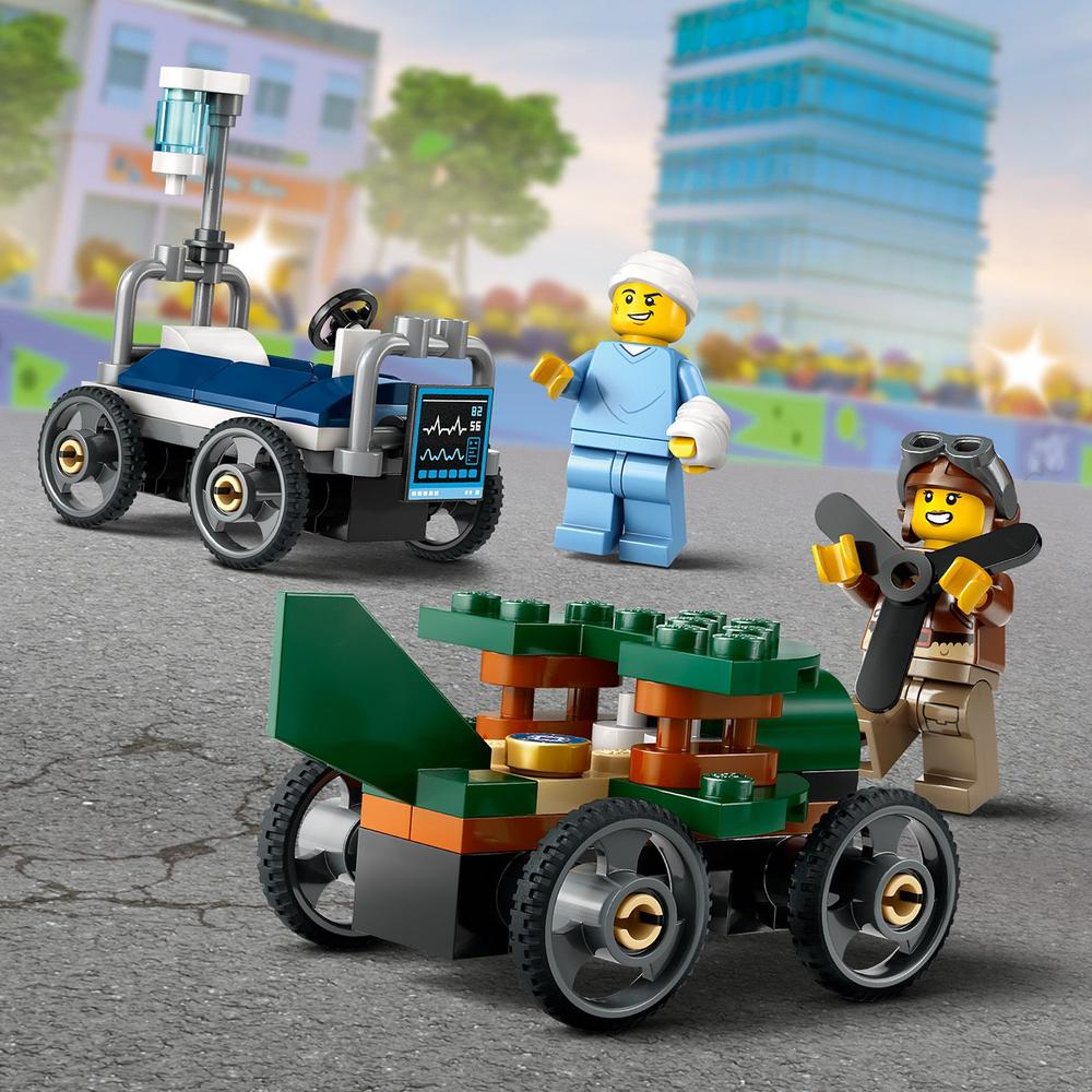 LEGO® City 60459 Závodní balíček: Letadlo vs. nemocniční lůžko